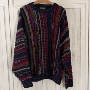 Rare Tosani Sweater Vintage XLarge CoogiStyle MultiColor 80s 90s